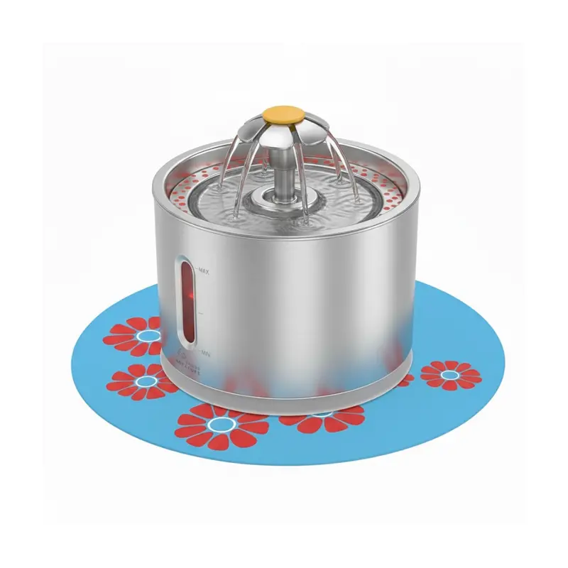 2.4L Stainless Steel Pet Water Fountain with LED Indicator 2