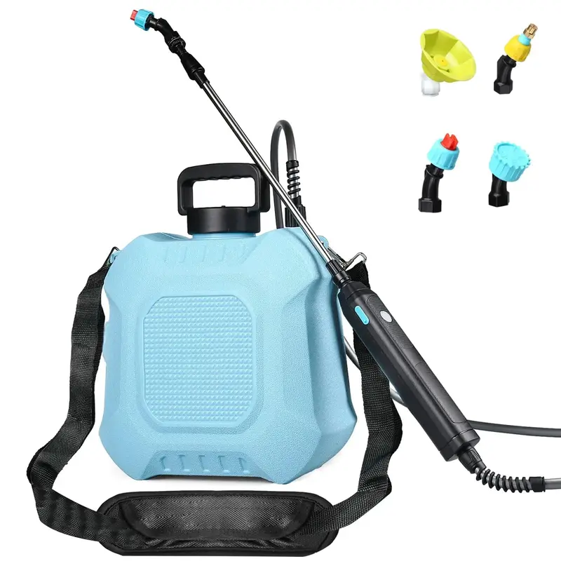 2-Gallon Retractable-Wand Electric Garden Sprayer – 4 Adjustable Nozzles, USB-Rechargeable with 2000mAh Battery