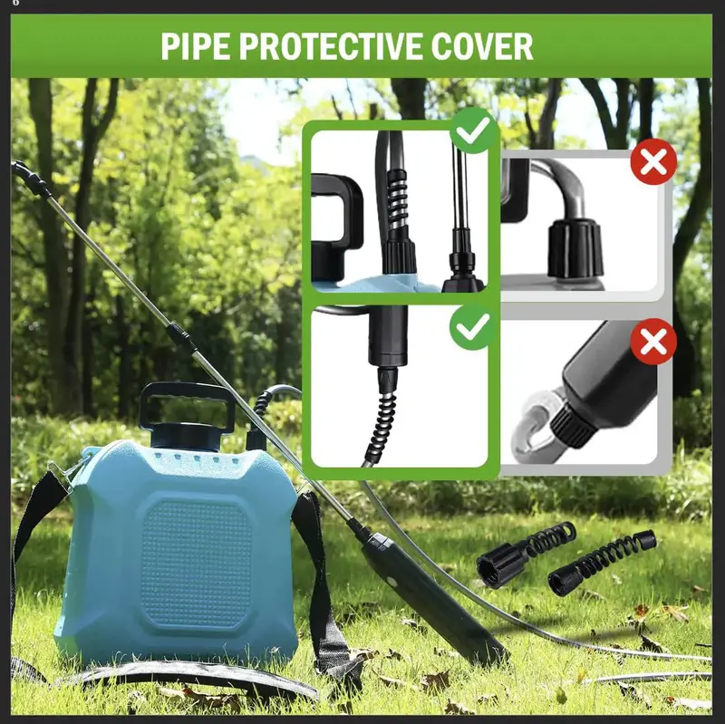 2-Gallon Retractable-Wand Electric Garden Sprayer – 4 Adjustable Nozzles, USB-Rechargeable with 2000mAh Battery