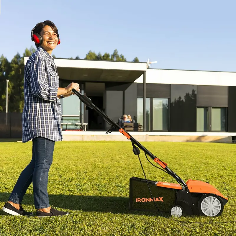 2-in-1 Electric Lawn Dethatcher & Weeder – 12-Amp, 3-Depth Adjustable Tool 2