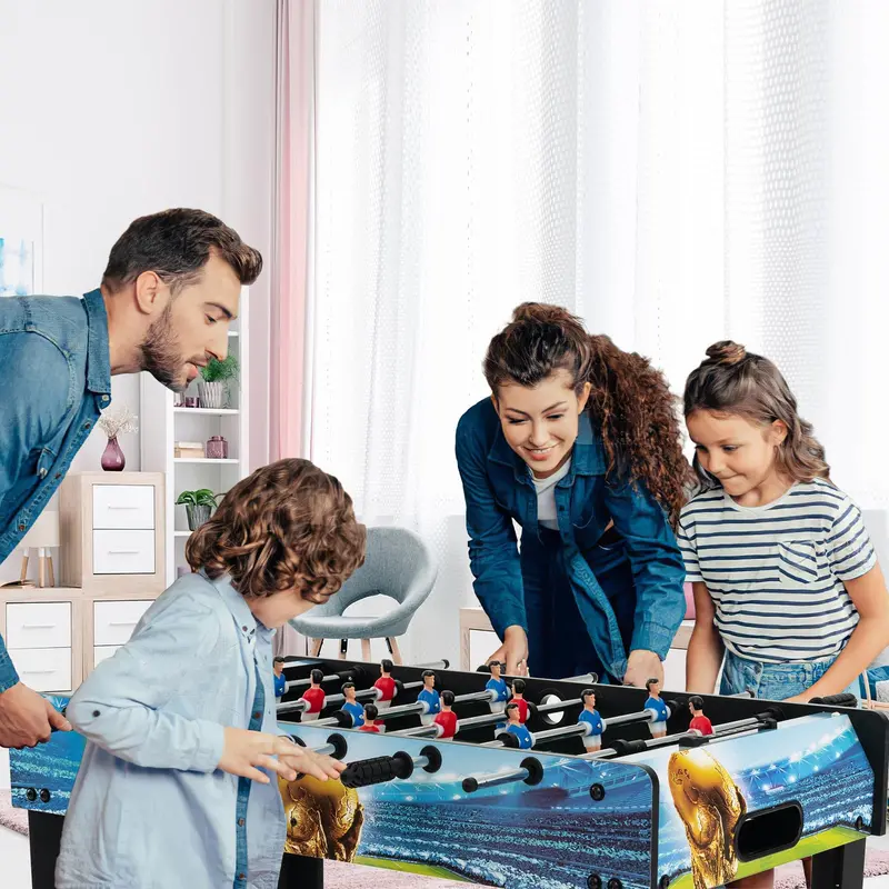 2-in-1 Foosball Table: Convertible Tabletop and Freestanding Soccer Game 2