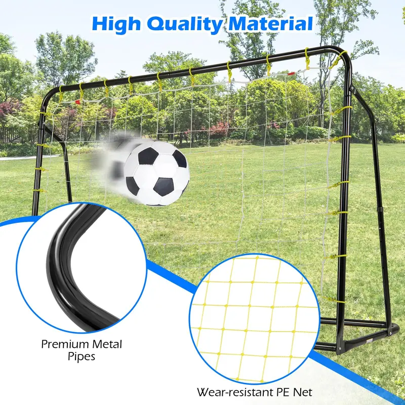 2-in-1 Soccer Rebounder Net – 6ft x 4ft Goal with Integrated Shooting Target Zone