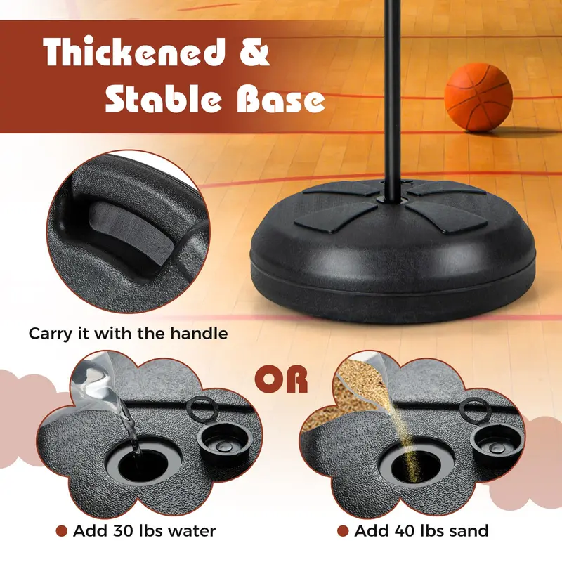 2-in-1 Toddler Basketball Hoop – Adjustable Goal with Integrated Dartboard and Fillable Base