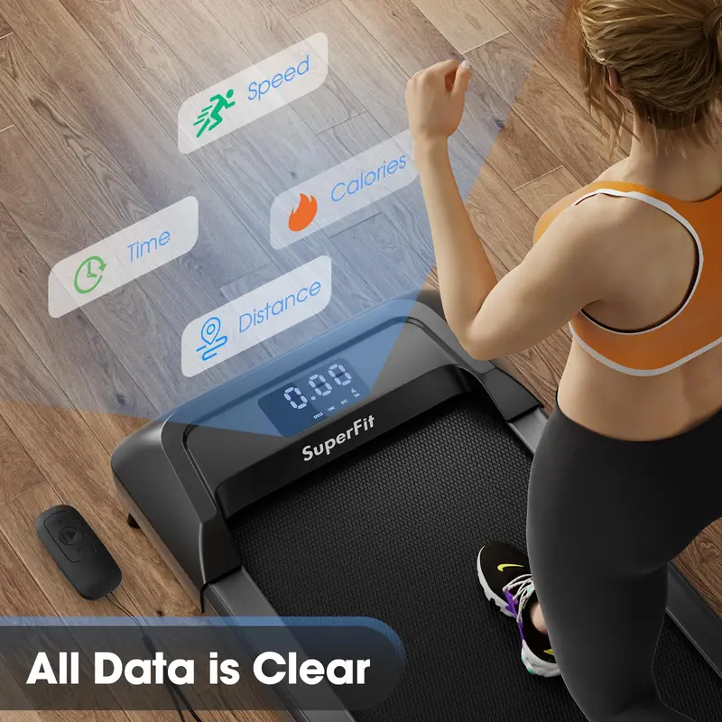 2-in-1 Under-Desk Walking Pad – Foldable Treadmill with 265 LB Weight Capacity 2