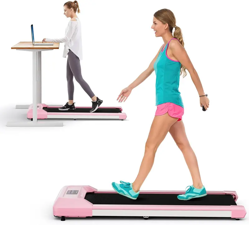 2-in-1 Under-Desk Walking Pad – Foldable Treadmill with 265 LB Weight Capacity