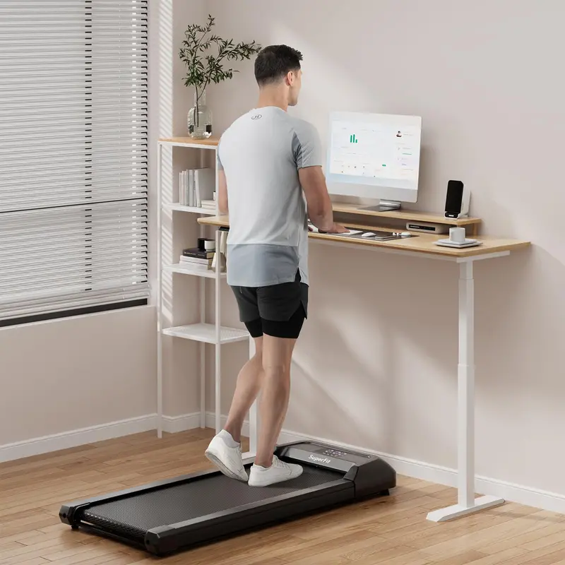 2-in-1 Under-Desk Walking Pad – Foldable Treadmill with 265 LB Weight Capacity