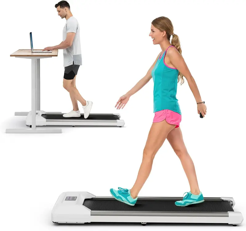 2-in-1 Under-Desk Walking Pad – Foldable Treadmill with 265 LB Weight Capacity