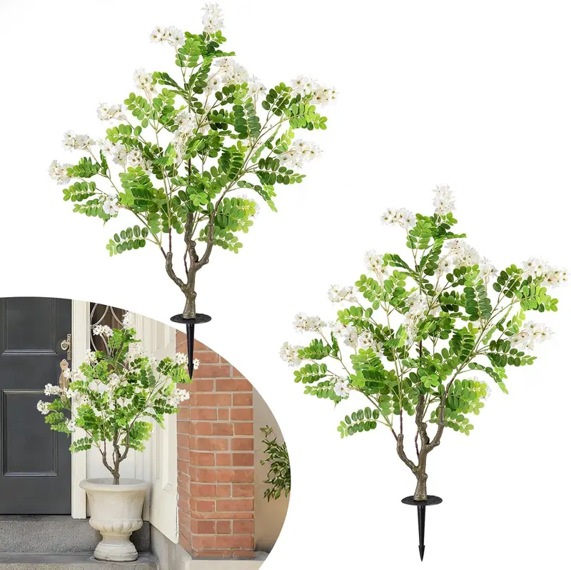 2-Pack Sophora Japonica Locust Flower Trees – 39-Inch Fake Blossoms with Spikes 2