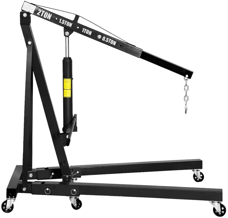 2-Ton Folding Engine Hoist – Portable Cherry Picker Crane for Auto Shops 1