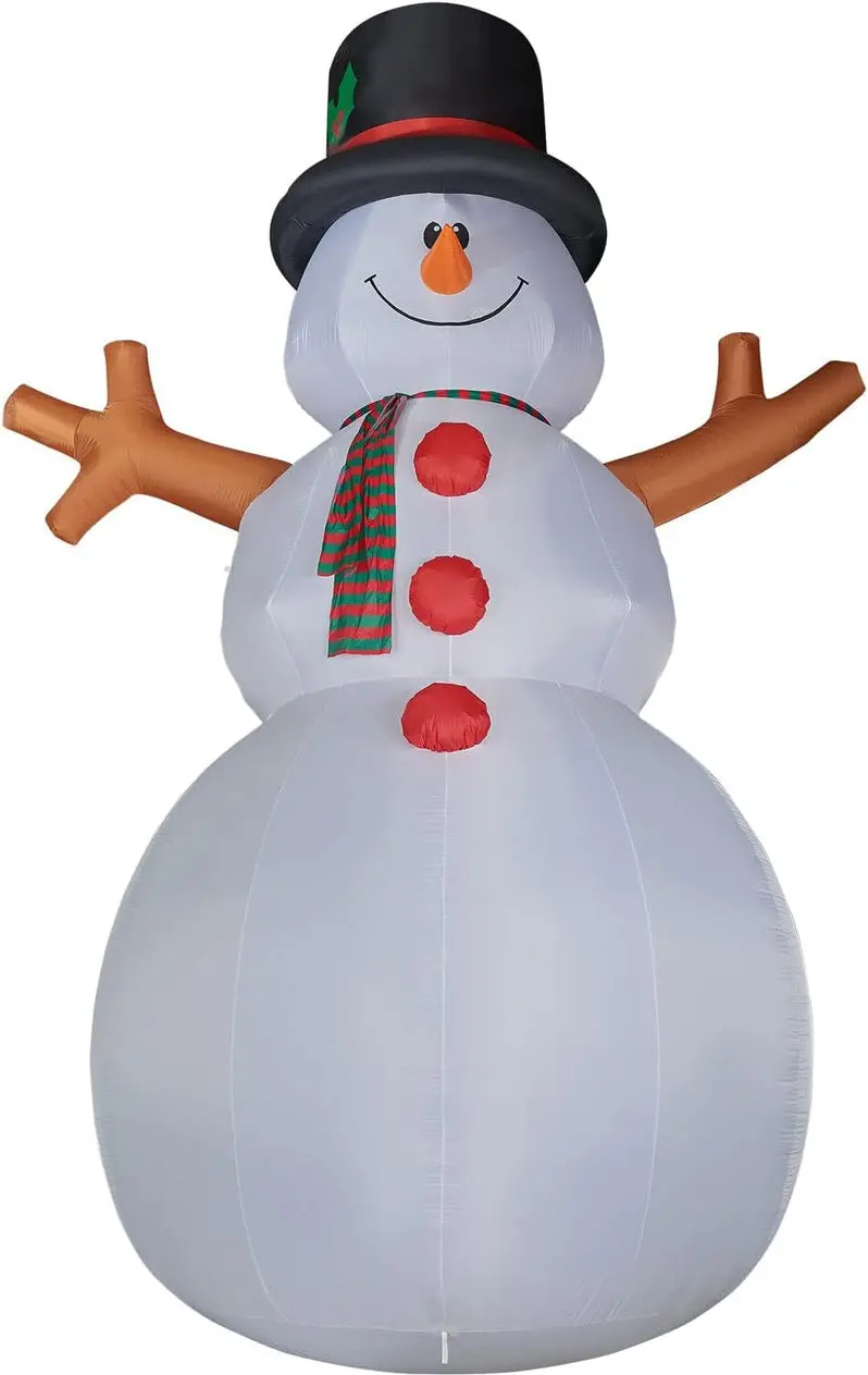 20-Foot Outdoor Inflatable Snowman with RGB Lighting and Storage Bag