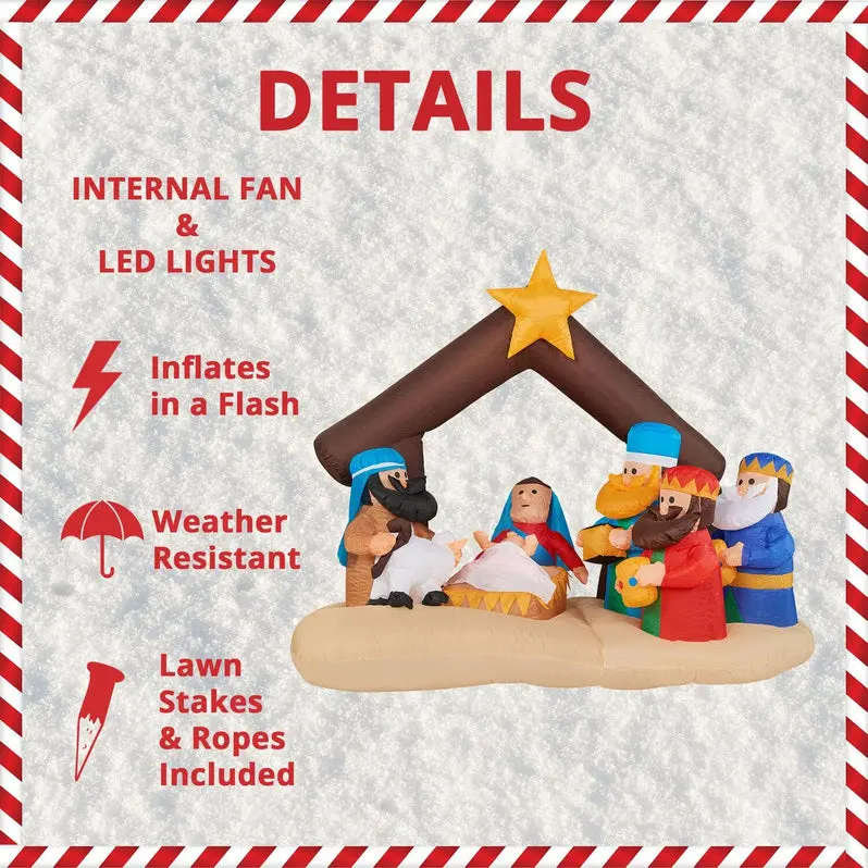 20-Foot Outdoor Inflatable Snowman with RGB Lighting and Storage Bag