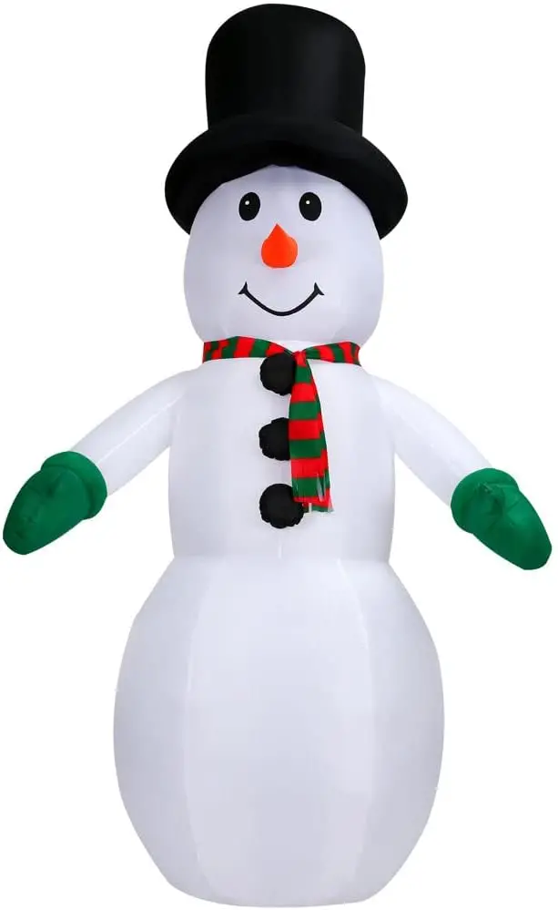 20-Foot Outdoor Inflatable Snowman with RGB Lighting and Storage Bag