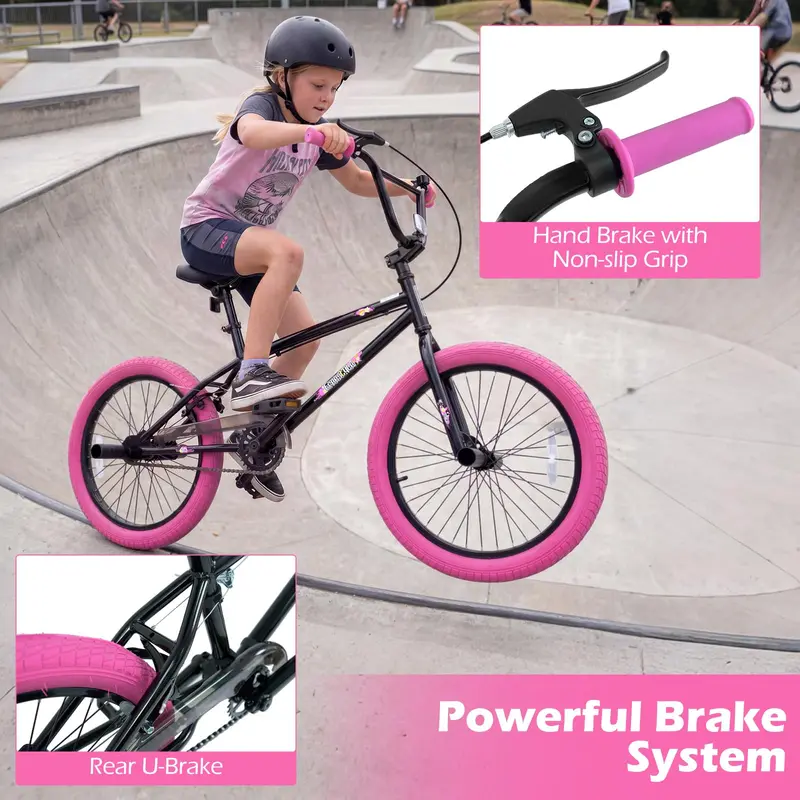 20-Inch Freestyle BMX Bike with Full 360-Degree Handlebar Rotation 2