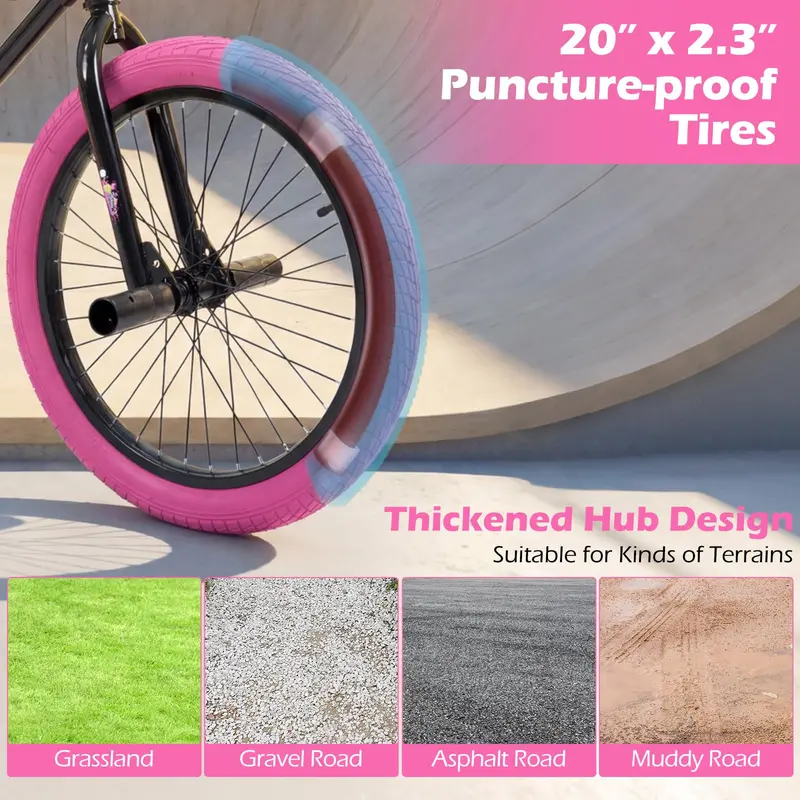 20-Inch Freestyle BMX Bike with Full 360-Degree Handlebar Rotation