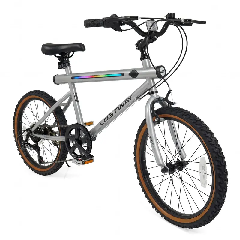 20-Inch LED Cycling Bike with Dual Speakers and Ambient Lighting