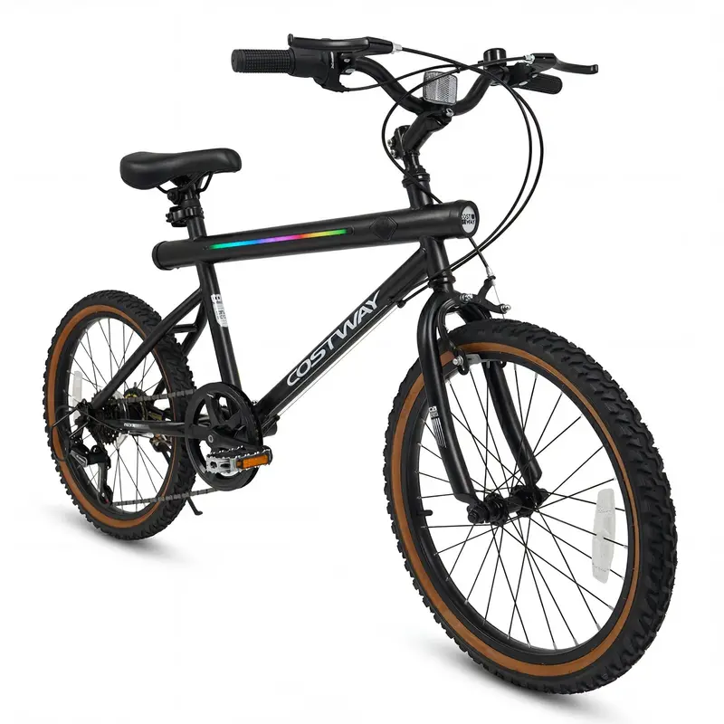 20-Inch LED Cycling Bike with Dual Speakers and Ambient Lighting