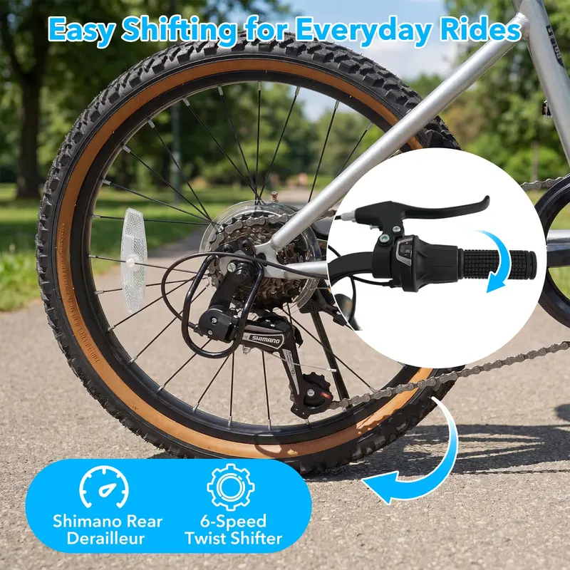 20-Inch LED Cycling Bike with Dual Speakers and Ambient Lighting