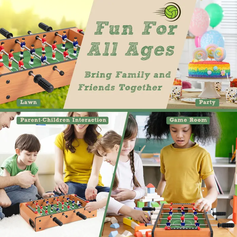 20-Inch Portable Foosball Table for Kids – Mini Soccer Game with Score Trackers