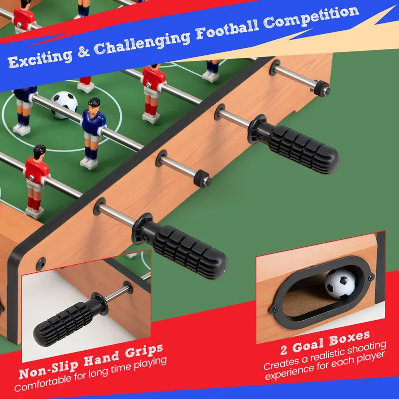 20-Inch Portable Foosball Table for Kids – Mini Soccer Game with Score Trackers