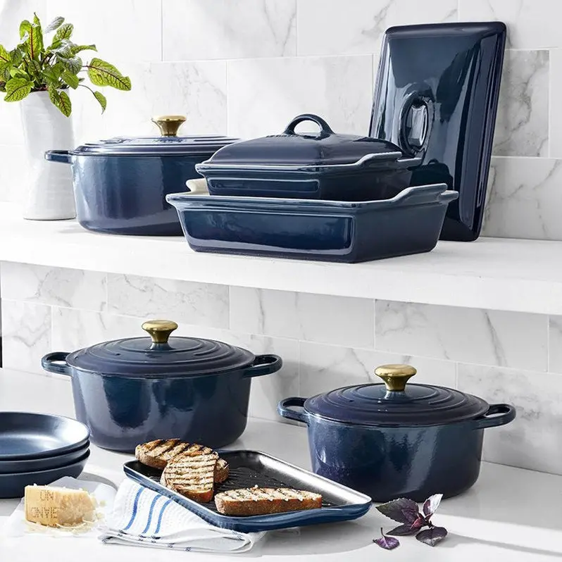 20-Piece Cast Iron Cookware Set Featuring 10.25-Inch Skillet and 1.75-Quart Covered Saucepan
