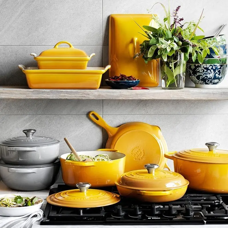 20-Piece Cast Iron Cookware Set Featuring 10.25-Inch Skillet and 1.75-Quart Covered Saucepan