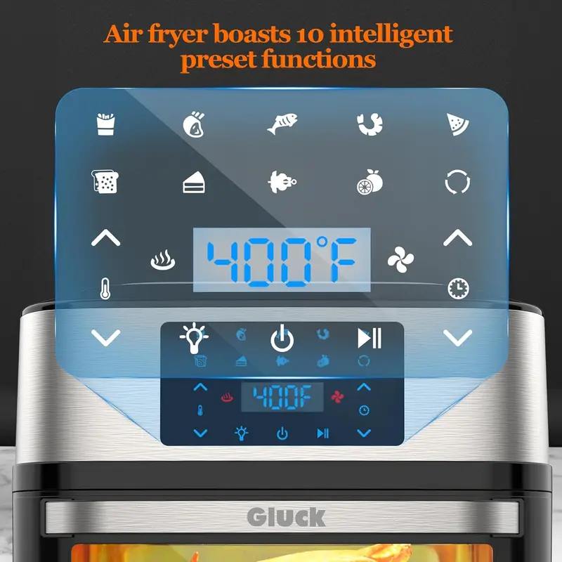 20-Quart 10-in-1 Air Fryer Oven Combo with Rotisserie and Dehydrating Racks