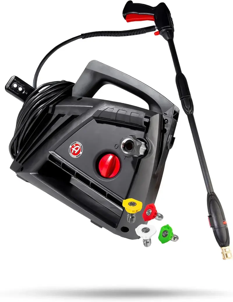 2000 PSI Electric Pressure Washer – 1.4 GPM Compact Car & Patio Cleaner with Snub Nose Nozzle, Detergent Tank, and Multi-Surface Attachments 2