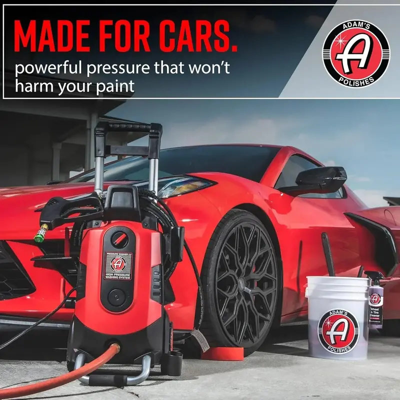 2000 PSI Electric Pressure Washer – 1.4 GPM Compact Car & Patio Cleaner with Snub Nose Nozzle, Detergent Tank, and Multi-Surface Attachments