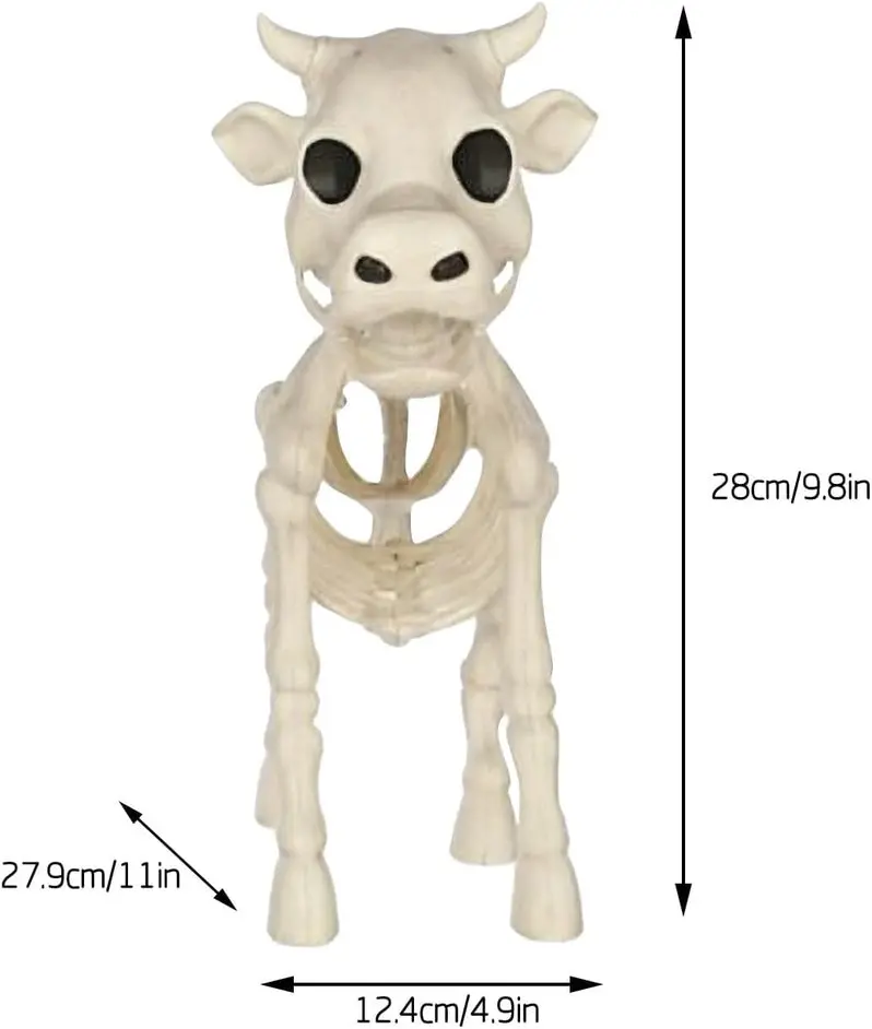 2023 Cow Skeleton Prop – Realistic Farm-Themed Halloween Yard Art