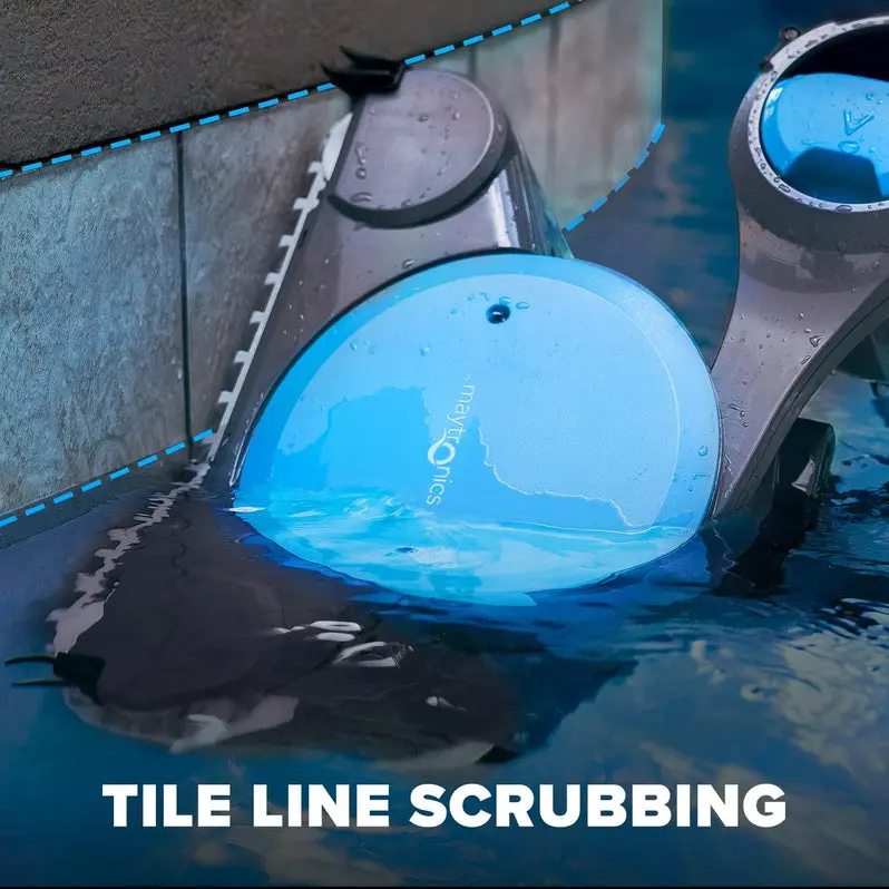 2024 Advanced Robotic Pool Cleaner – For In-Ground Pools up to 50 Feet with Waterline Scrubbing, Dual Filters, and Weekly Scheduling