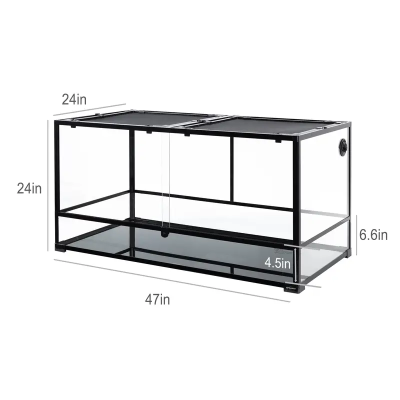 2025 Extra-Large 120-Gallon Reptile Terrarium Enclosure for Large Species