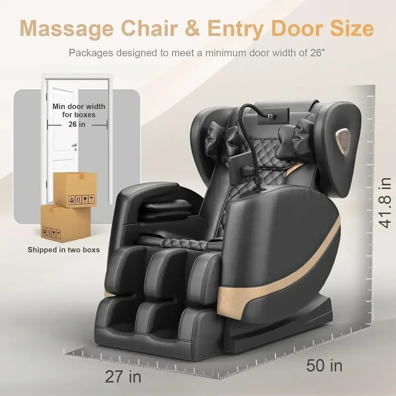2025 Zero-Gravity Full-Body Massage Chair – 10-Point Roller System with Heat Therapy 2