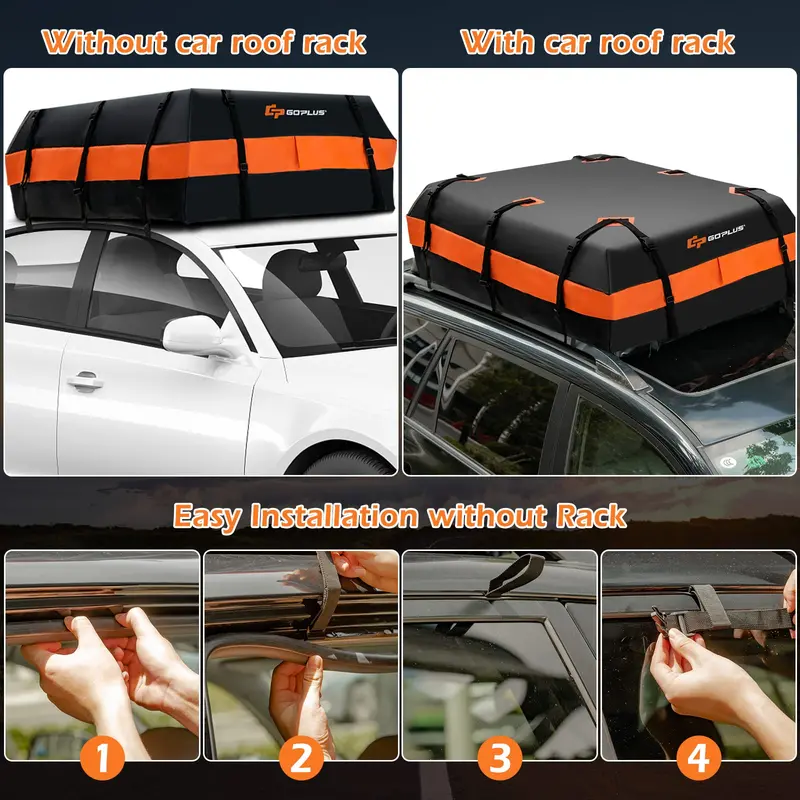 21-Cubic-Foot Rooftop Cargo Carrier Bag – Fully Waterproof Soft Roof Bag for All Vehicles