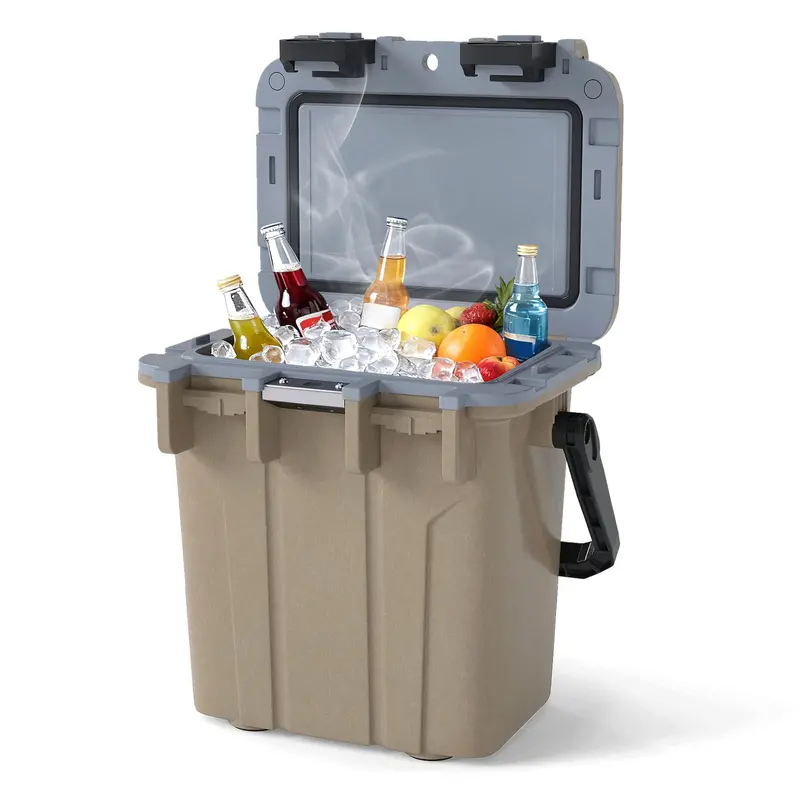 21-Quart Portable Injection-Molded Cooler with Integrated Bottle Opener & Carry Handles