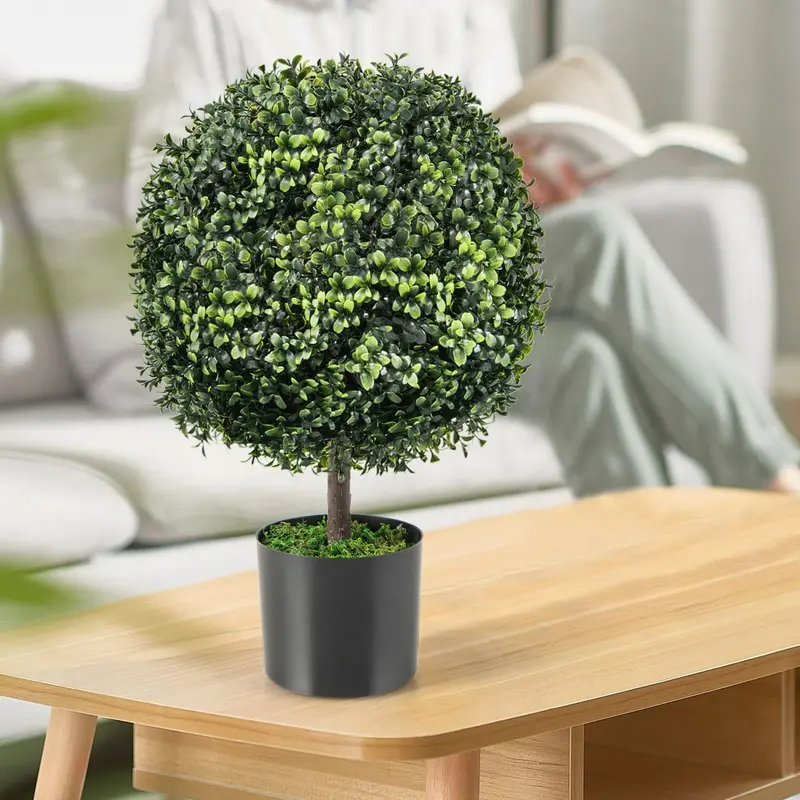 22-Inch Artificial Boxwood Topiary Ball – Lifelike Outdoor or Indoor Decor