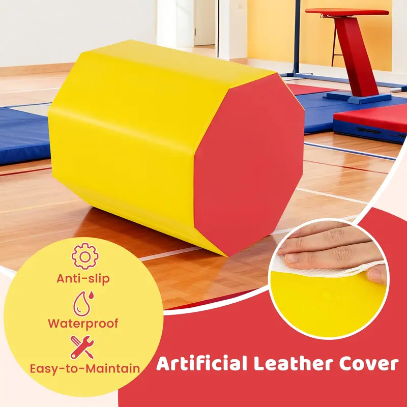 24.5-Inch by 26-Inch Octagonal Gymnastics Mat for Cheerleading, Martial Arts, and Tumbling