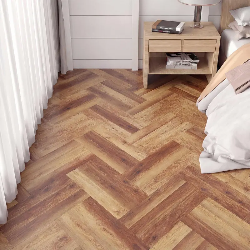24-Piece Waterproof Vinyl Wood-Grain Floor Tiles (36 sq. ft. Total)