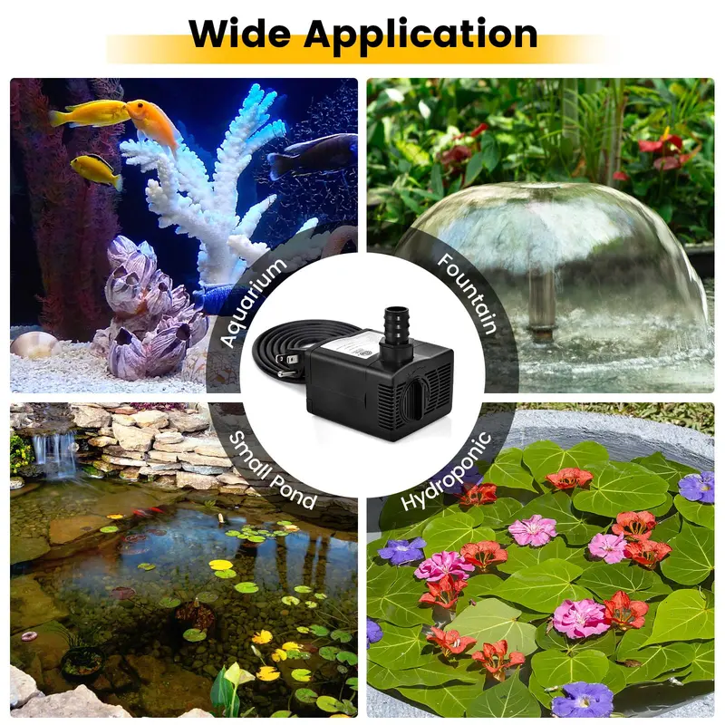 240 GPH Submersible Fountain Pump – Quiet Operation for Ponds & Fountains