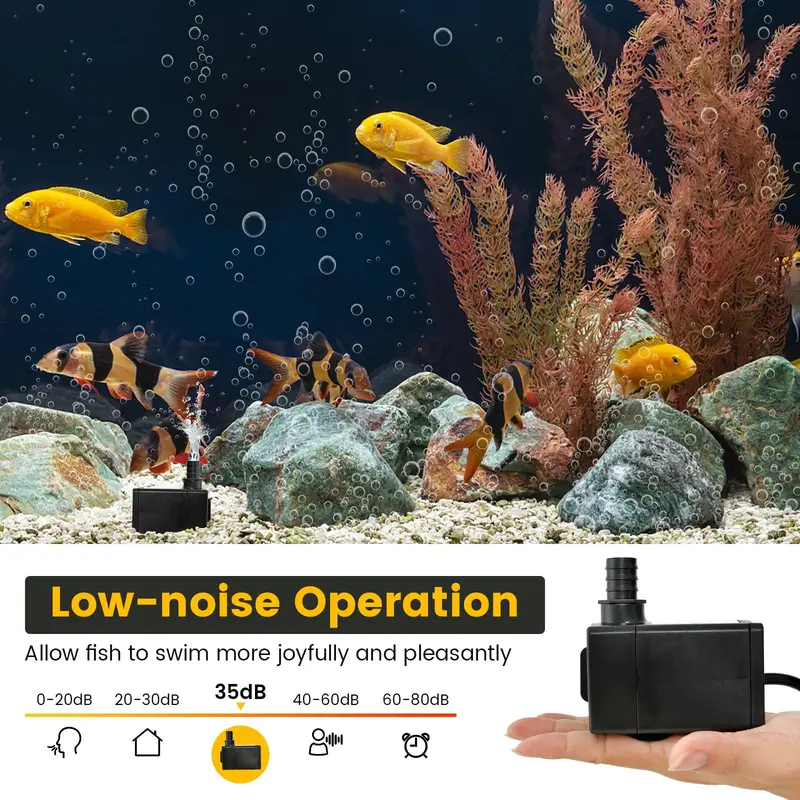 240 GPH Submersible Fountain Pump – Quiet Operation for Ponds & Fountains