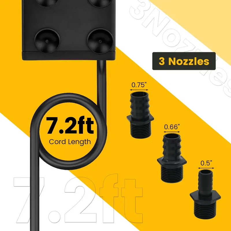 240 GPH Submersible Fountain Pump – Quiet Operation for Ponds & Fountains