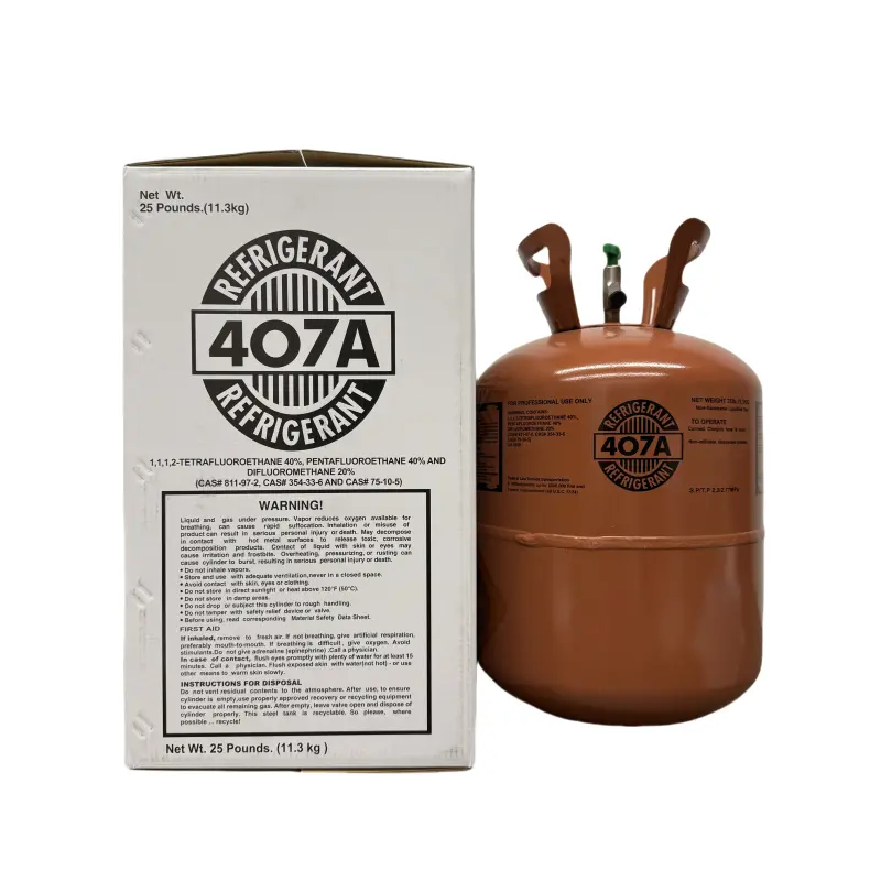 25 lb R-407A Refrigerant Gas Cylinder for Commercial Cooling Applications