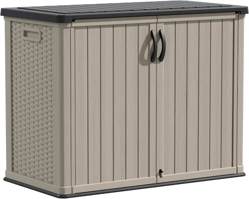 26-Cubic-Foot Lockable Outdoor Storage Cabinet – Weatherproof Patio Tool Shed 5