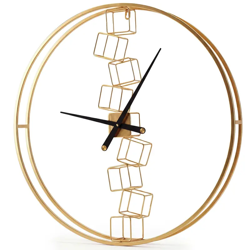 27-Inch Nordic-Style Battery-Powered Metal Wall Clock for Modern Living Rooms 2