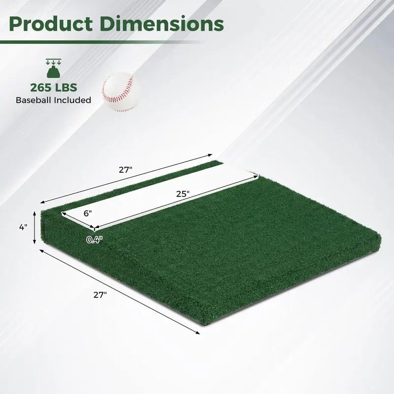 27" x 27" x 4" Portable Baseball Pitching Mound