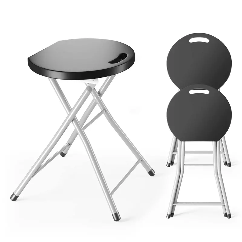 28-Inch Foldable Camping Stool with 330-Pound Weight Capacity