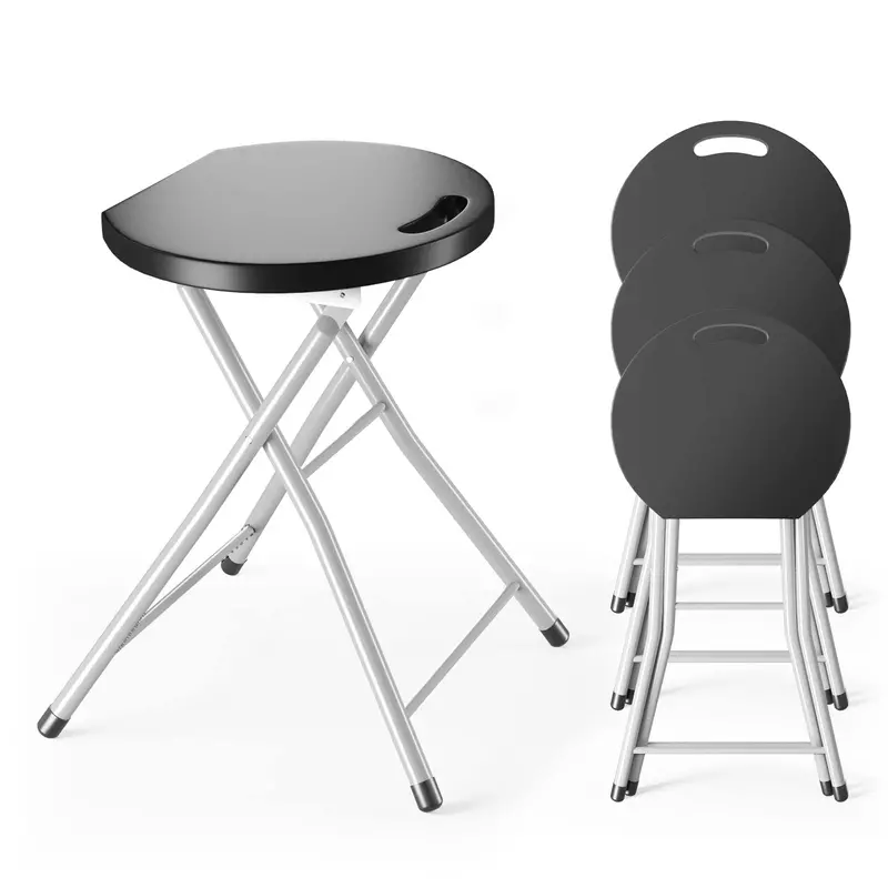 28-Inch Foldable Camping Stool with 330-Pound Weight Capacity