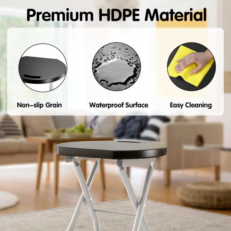 28-Inch Foldable Camping Stool with 330-Pound Weight Capacity