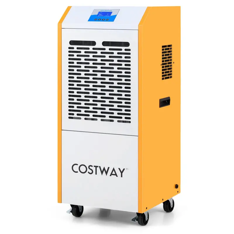290-Pint Commercial Dehumidifier with Built-in Pump – Industrial-Grade Unit with Timer & Mobility Wheels