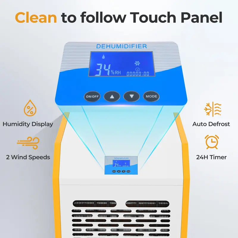 290-Pint Commercial Dehumidifier with Built-in Pump – Industrial-Grade Unit with Timer & Mobility Wheels