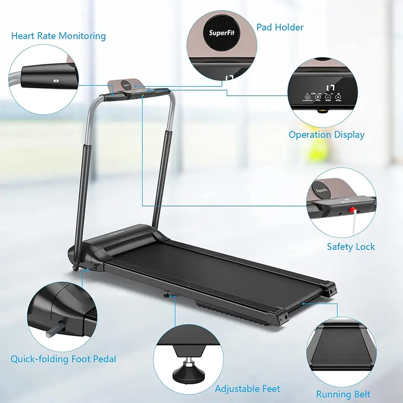 3.0 HP Compact Folding Treadmill – Space-Saving Home Fitness Machine